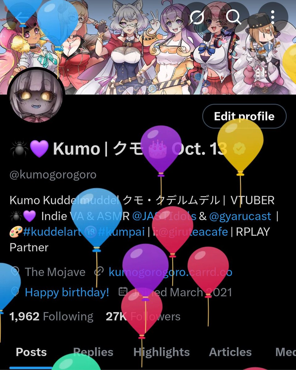 kumogorogoro's tweet photo. mandatory bloons post desu 🥰🎂 https://t.co/t49J9RrcwU