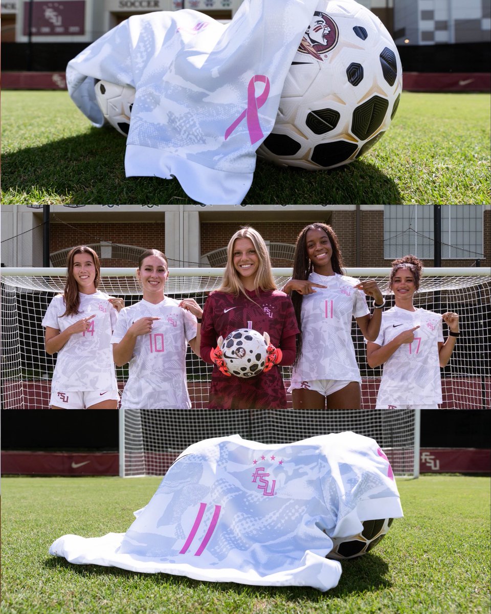 FSUSoccer's tweet image. Thursday’s Paint it Pink uniforms 🔥