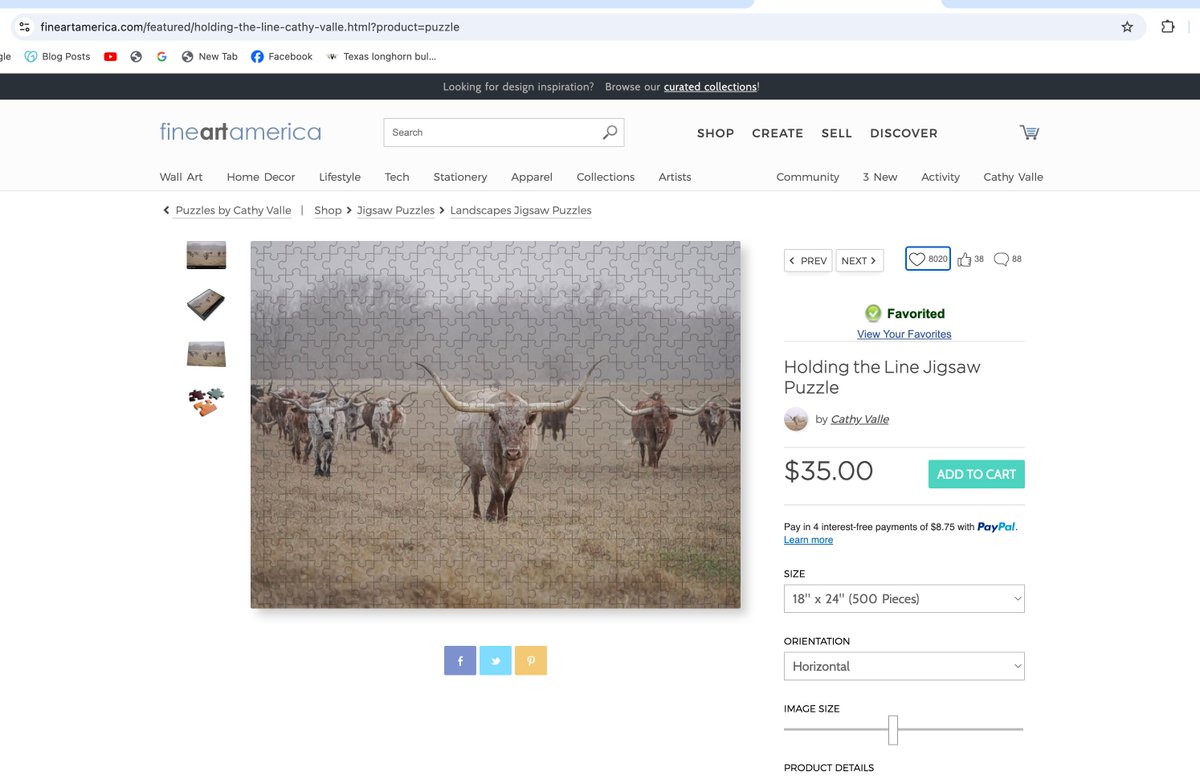 Would you do this Jigsaw Puzzle?
fineartamerica.com/featured/holdi…
#jigsawpuzzle #texaslonghorn #wallartforsale #CathyValleArt #GVRlonghorns