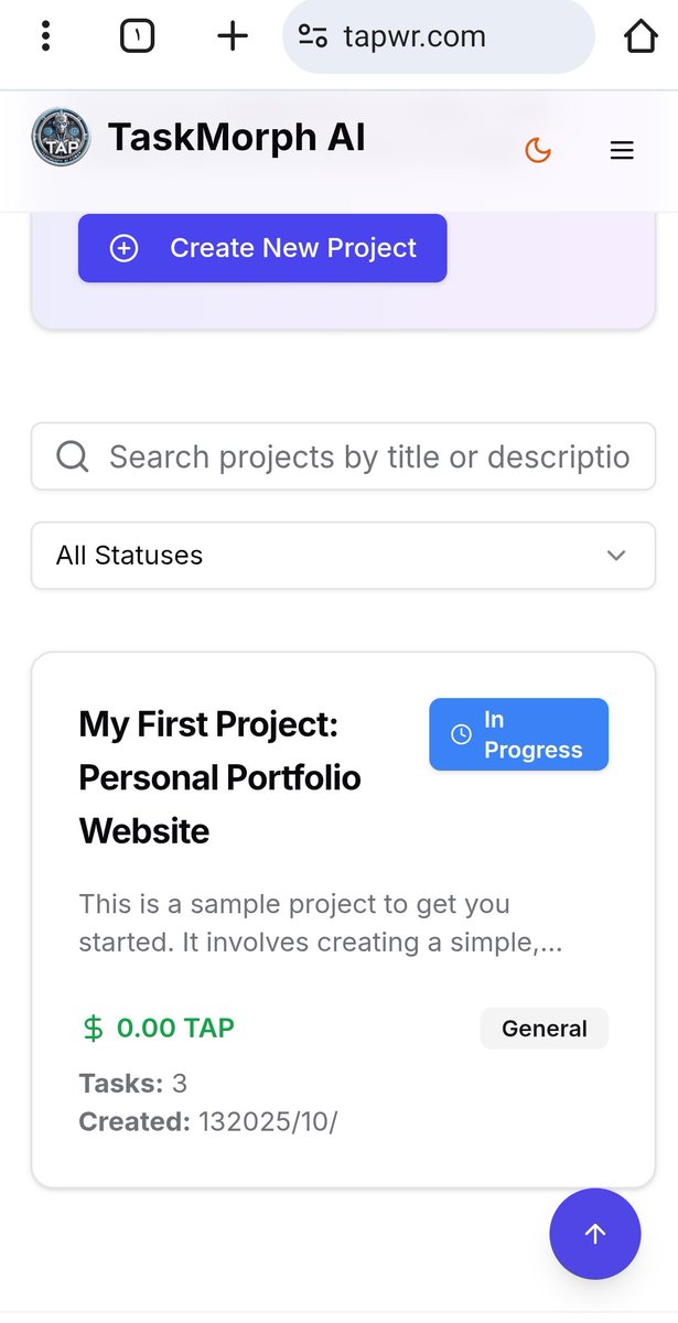 TAPsidrachain's tweet image. 🚀 Exciting update from TaskMorph AI Power!

Our platform just got a fresh upgrade — with new features for smoother navigation and full mobile compatibility.
Smarter. Faster. Easier to use than ever before! ⚡🤖

🔗 tapwr.com

#TaskMorphAI #TAP #AIUpdate…