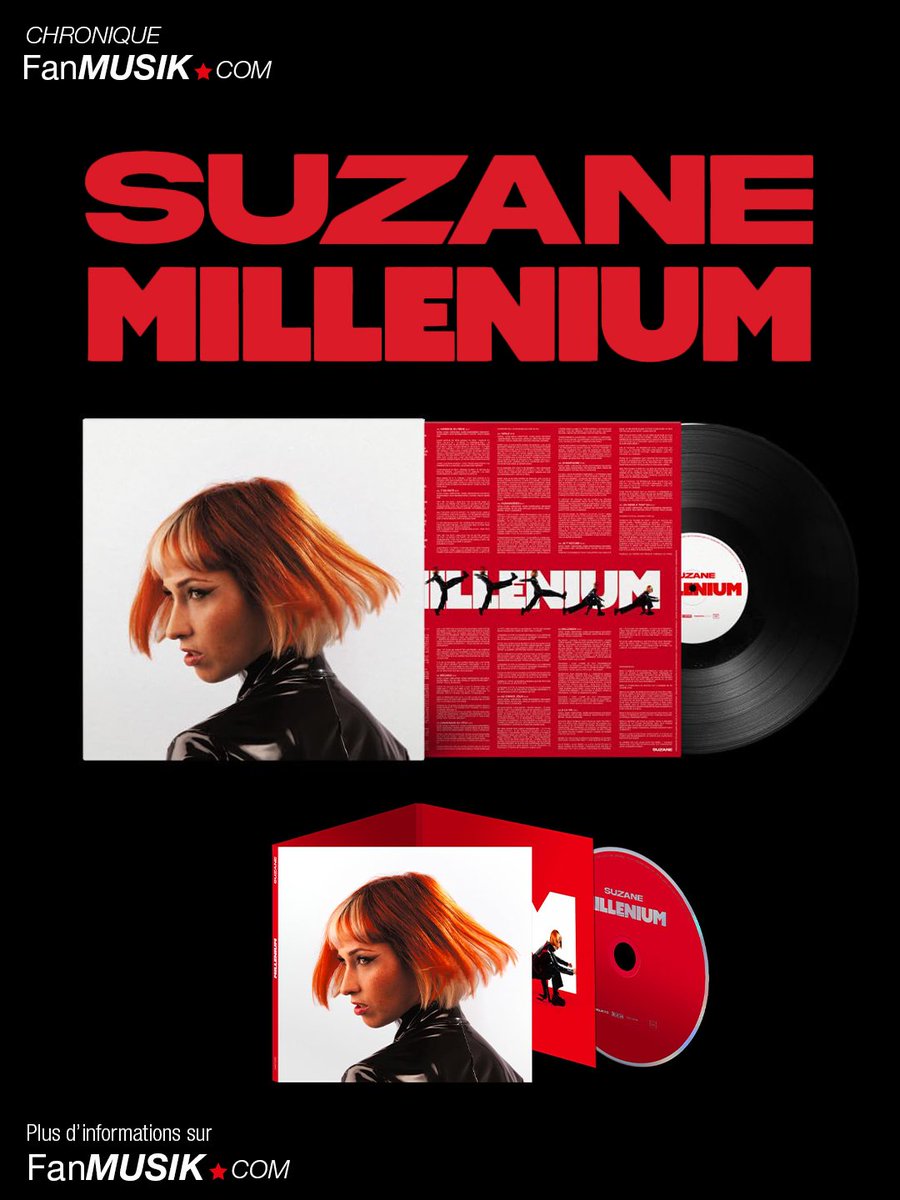 FanMusik's tweet image. #Suzane est de retour avec son 3ème album, #Millenium, sorti le 26 septembre chez  3e Bureau (Wagram Music).
▶️ fanmusik.com/chroniques/dis…

  #chronique #fanmusik