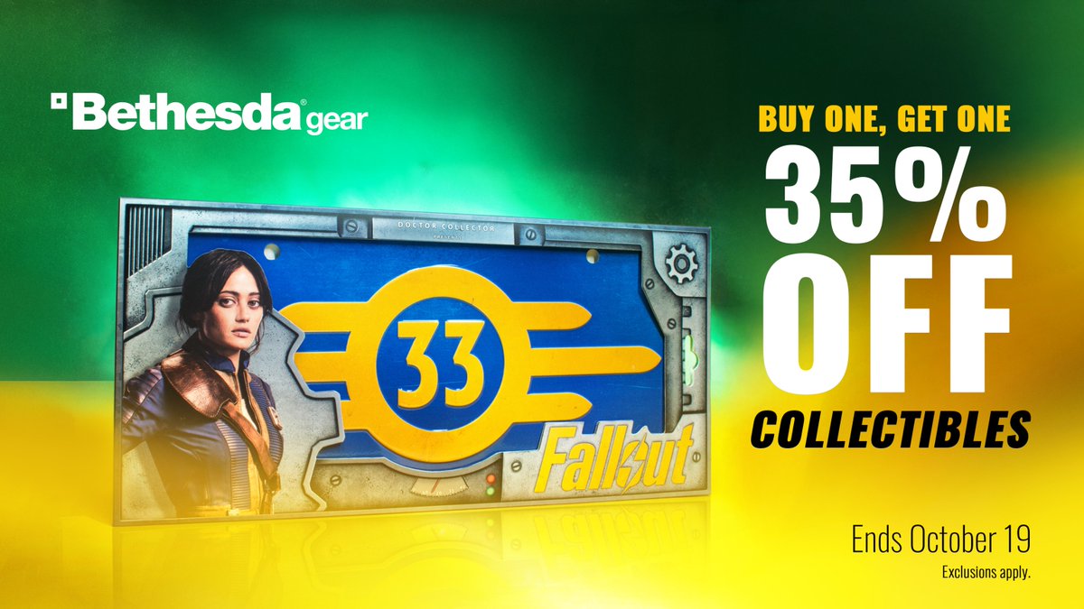 BethesdaGear's tweet image. For one week, Buy One Get One 35% off on your favorite collectibles!
gear.bethesda.net