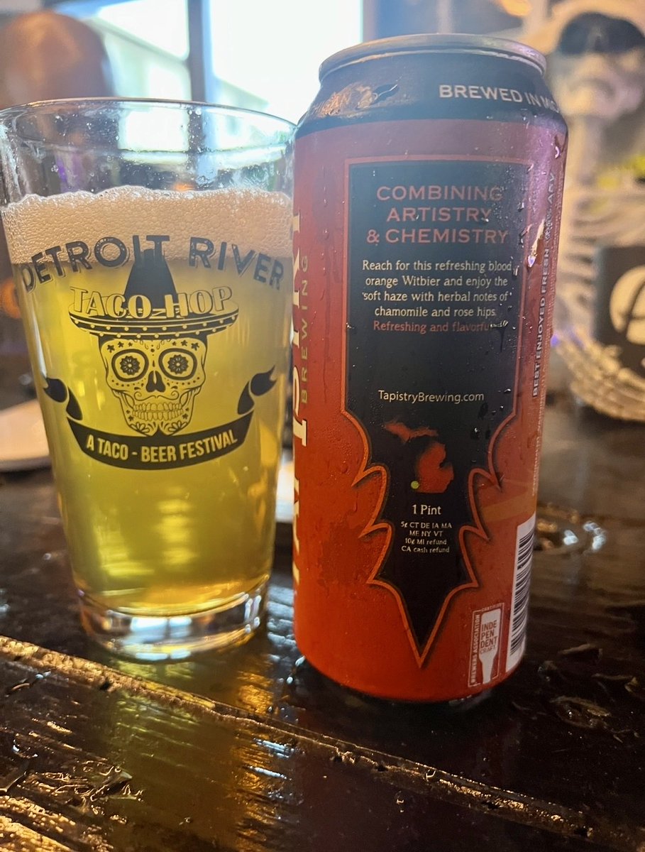 BeerAdviser's tweet photo. 🍊 Mr. Orange – @TapistryBrewing
Witbier | 5.5 % ABV | 12 IBU
Light, bright, and a little zesty — the beer equivalent of a sunny patio.
One sip, you get the picture.
Rating: 3.782
#TapistryBrewing #MrOrange #Witbier #WheatBeer #MichiganBeer #CraftBeer #TheBeerAdviser https://t.co/sajcPzBiiY