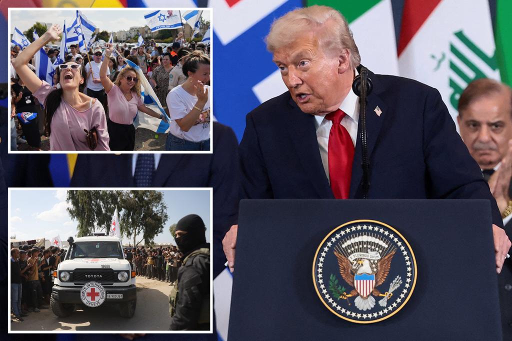 nypost's tweet photo. Trump says Gaza peace process could be ‘greatest deal of them all’ https://t.co/FmFzSbt9nn https://t.co/xkE2m8c8Zk