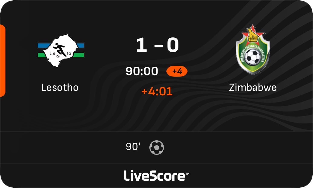 Lesotho just won against Zimbabwe. 

And we don't know what's SA's excuse.