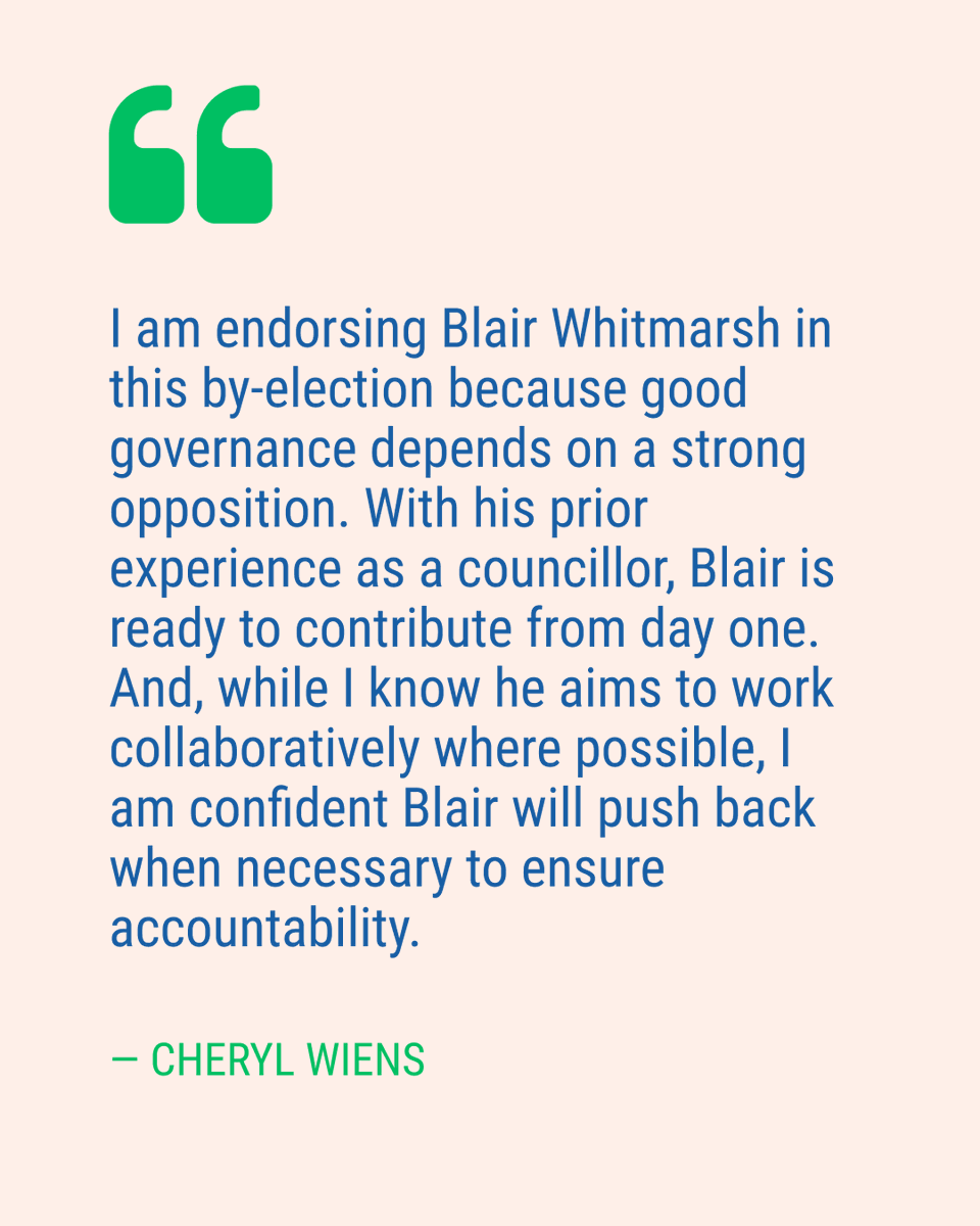 Honoured to be endorsed by former MLA candidate Cheryl Wiens, who believes Langley needs collaborative leadership that also holds Council accountable. I’m ready to bring that balance back, experienced, steady, and community-focused. #LangleyTownship