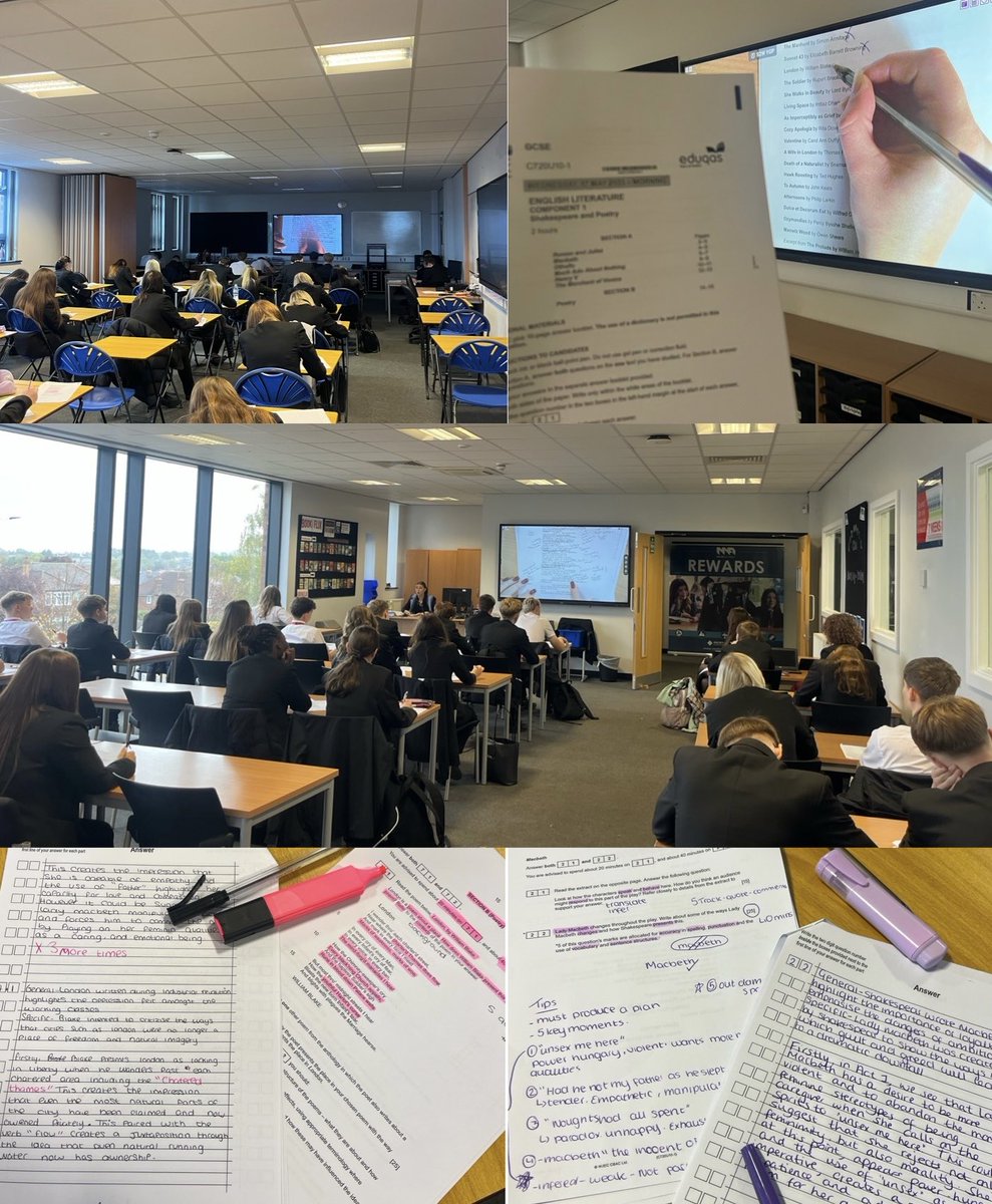MaltbyAcademy's tweet image. Fantastic engagement from L band Year 11 this morning, in their first C1 Literature (Macbeth &amp;amp; Poetry) Walking Talking Mock. 
Delivered by our expert exam markers, students were guided through a full past paper. 
T band, you’re up tomorrow! 
#preparetosucceed #gradechasers