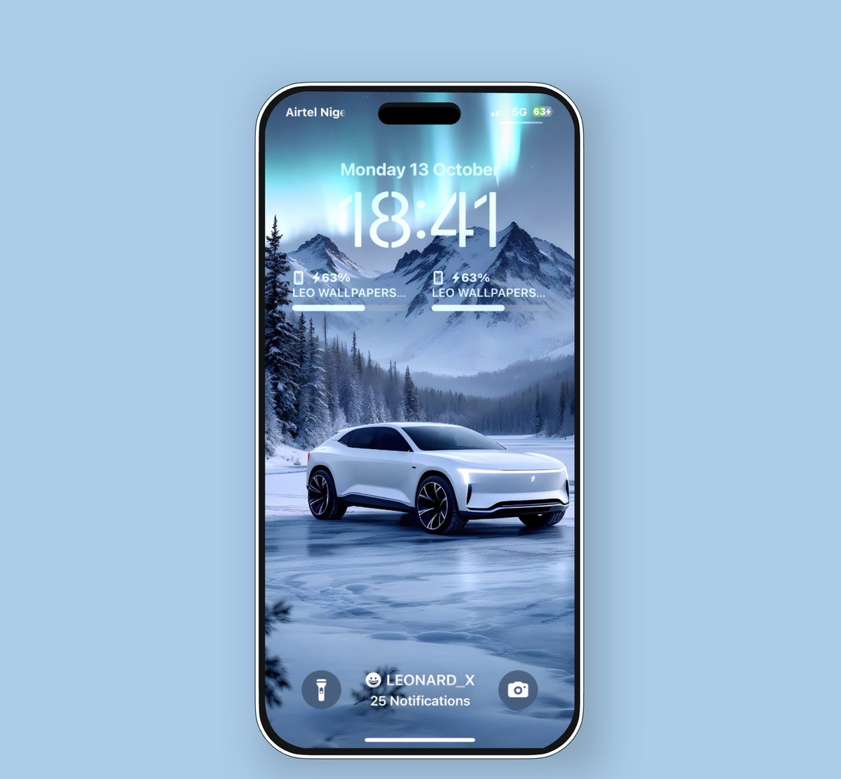 Leonard18_X's tweet image. &quot;Futuristic ride under the aurora glow! 🚗🌌 #FutureTech #WallpaperMagic #AuroraVibes&quot;  
Load4k