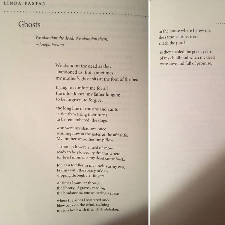 Toward the end of her life, Linda Pastan sent me this. ❤️