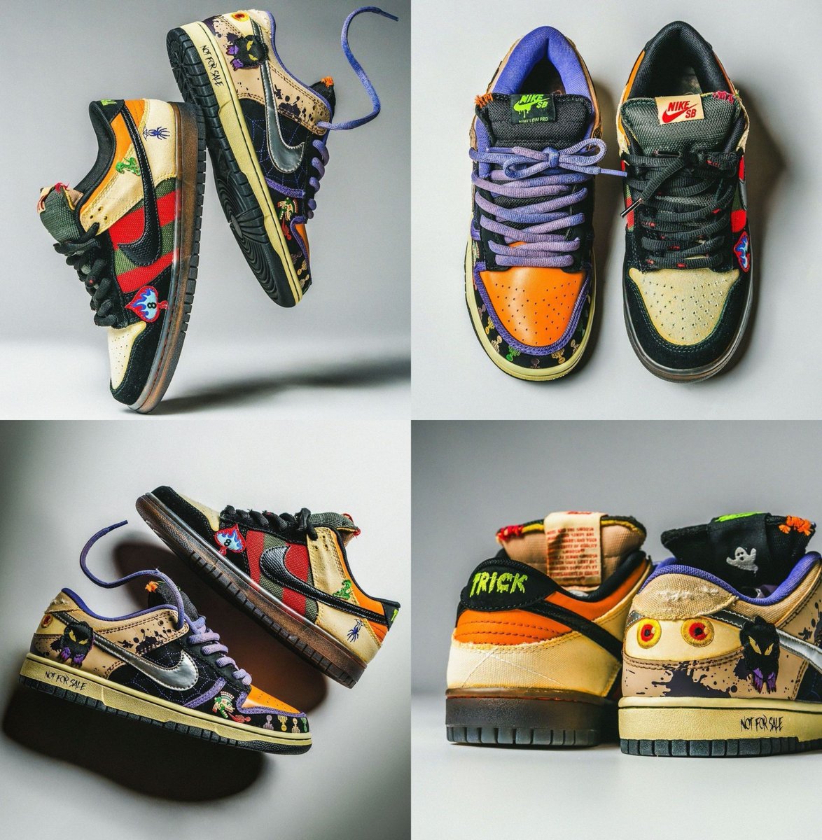JustFreshKicks's tweet photo. Nike SB Dunk Low "What The Halloween" 🩸🧟💀 https://t.co/adFU6AbK0U