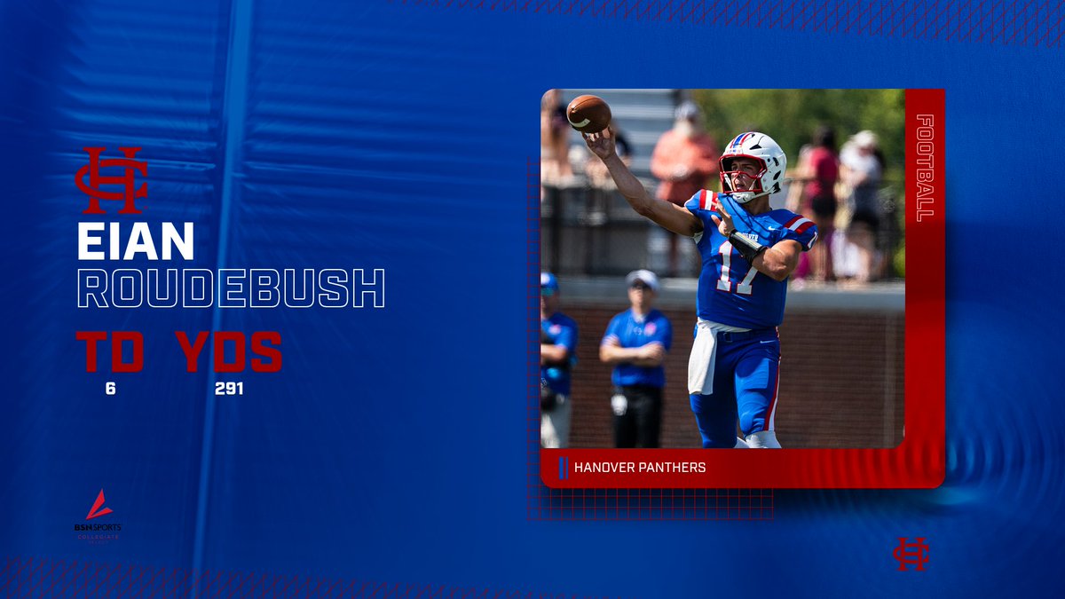 Eian Roudebush named the HCAC Offensive Athlete of the Week! #StripeStandard #d3fb #TheHeartofD3
