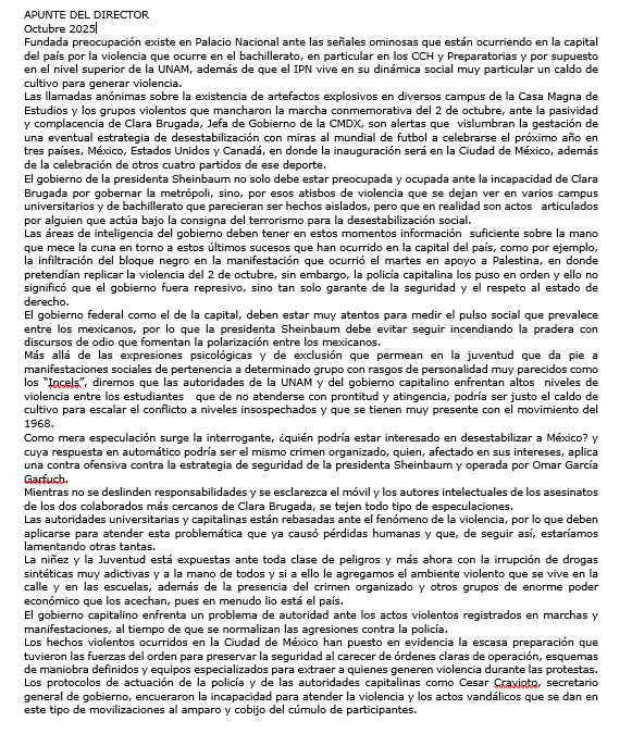 Apunte del director