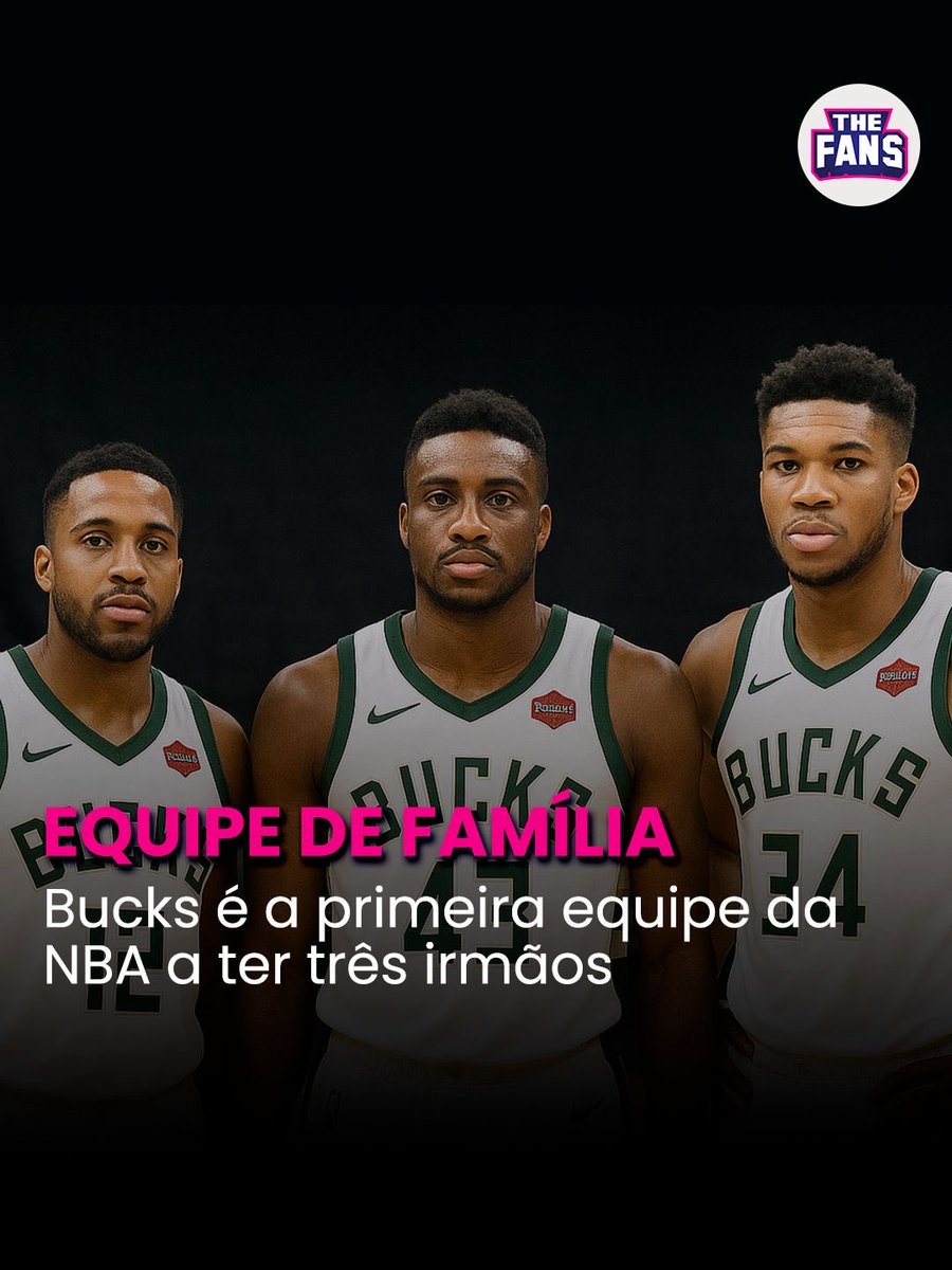 bsktcombr's tweet photo. O Bucks está contratando Alex Antetokounmpo em um contrato bidirecional. Ee se juntará aos irmãos mais velhos Giannis e Thanasis, que estão em contratos padrão. Isso marcará a primeira vez na história da NBA que três irmãos estão com contratos no mesmo time. https://t.co/97I00LX1Ri