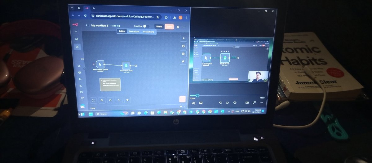 Daniel_webJS's tweet image. Just got back from Work.
Quickly jump in to what I do best and that is learning and Building with n8n.
Let's us keep going 🔥