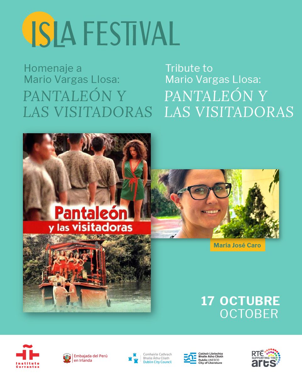 rte's tweet image. ✨ RTÉ Supporting the Arts ✨

📚 ISLA (Irish Spanish Latin American) Festival of Literature
📅 15–17 October
📍 Instituto Cervantes Dublín | @ICDublin
🔗 Programme details &amp;amp; booking: dublin.cervantes.es/en/culture_spa…

Free events, booking required. 

#RTESupportingtheArts #ISLAFestival