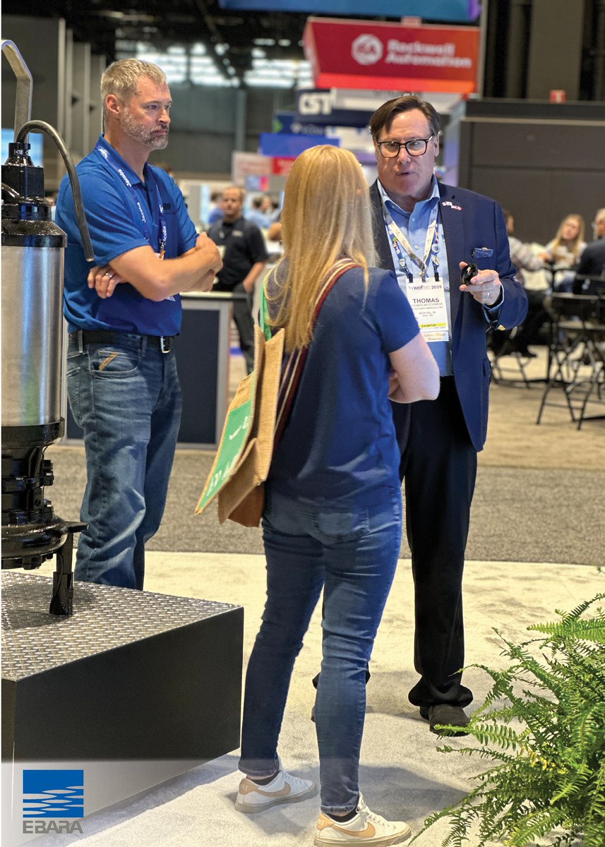 pumpsebara's tweet photo. A huge thank you to everyone who stopped by the EBARA booth at #WEFTEC25 in Chicago. We had some incredible conversations, shared ideas, and explored new ways to tackle the challenges facing the water and wastewater industry. We truly appreciate your time and interest! https://t.co/OU8BMirtB7