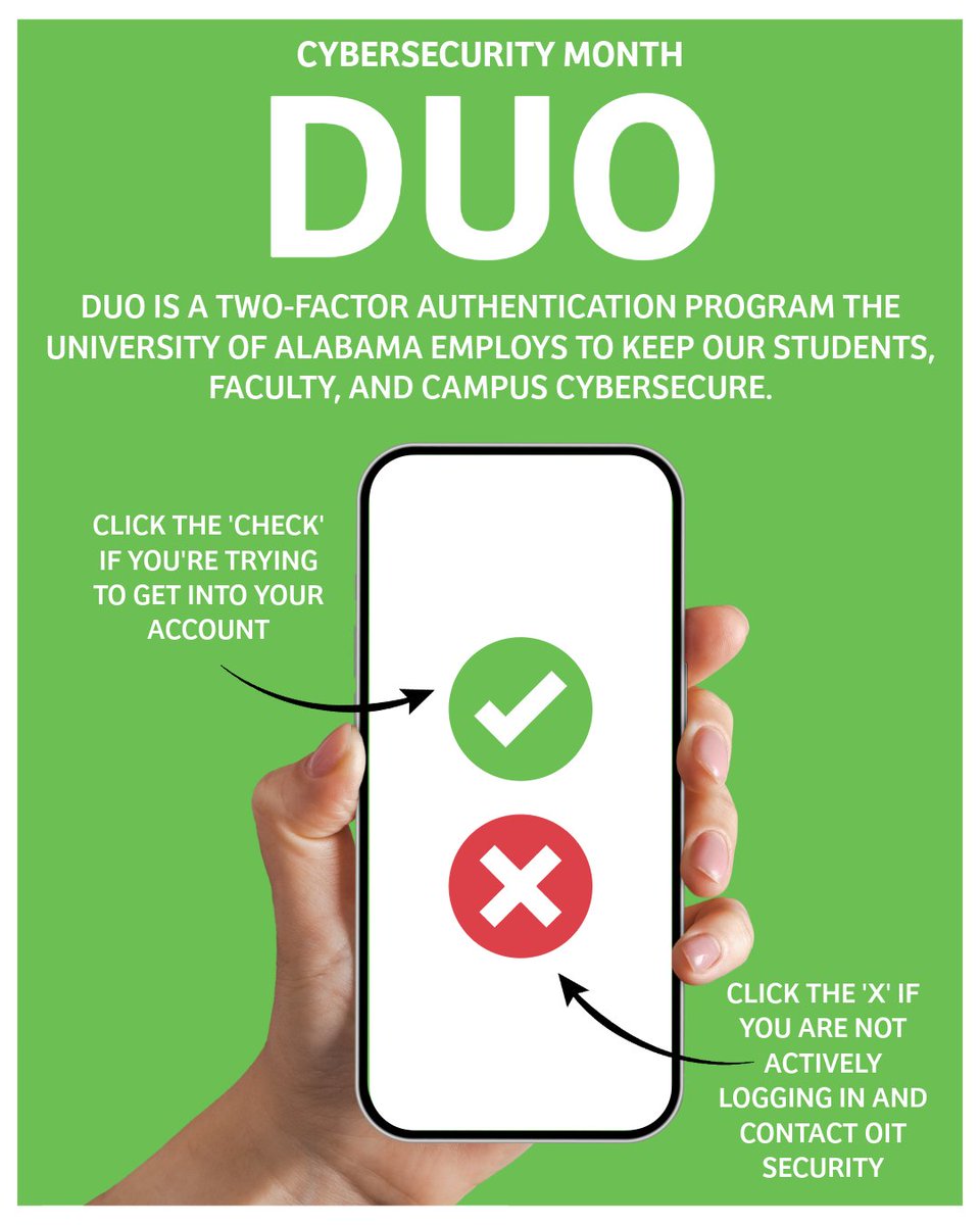 Cybersecurity Month: DUO is a two-factor authentication program meant to protect student and faculty's accounts on campus