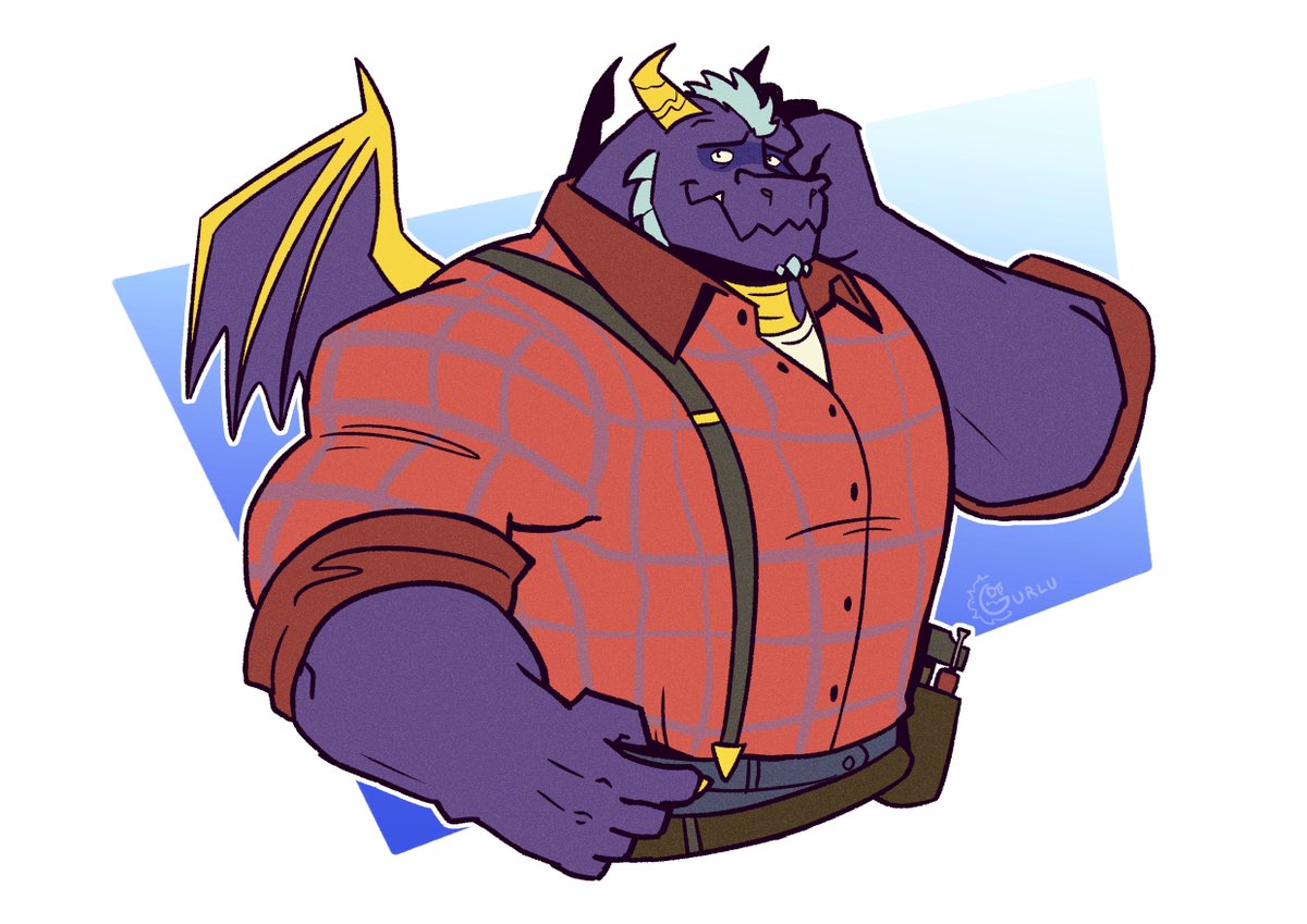 Commission for @/Optix of his dragon dude in his casual fit !