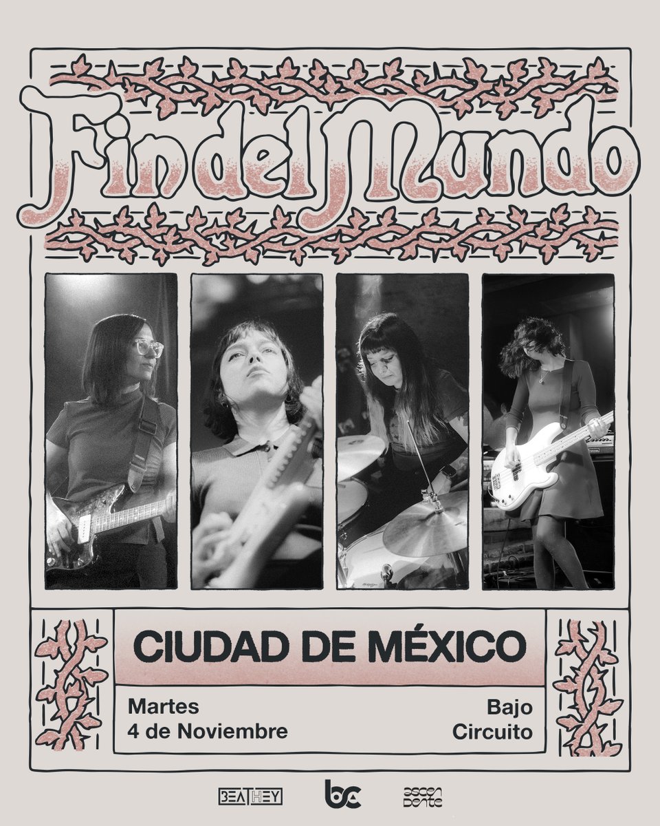 4 DE NOVIEMBRE | CDMX 🇲🇽
Además de presentarnos en el Festival Hipnosis sumamos un show el martes 4/11 en Bajo Circuito. Primeras entradas con descuento en este link: bit.ly/HCUB-CDMX