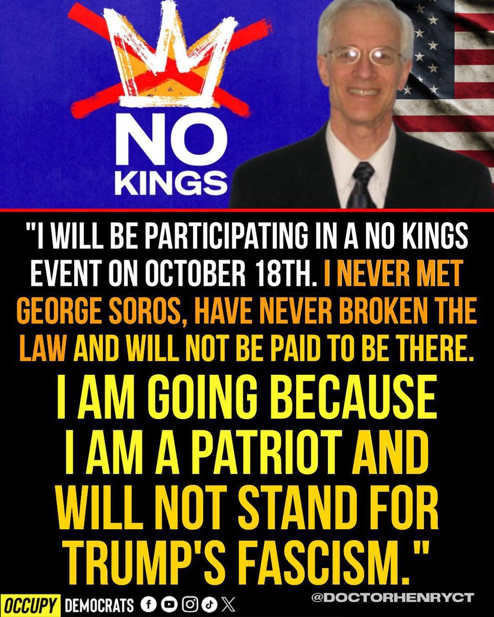 OccupyDemocrats's tweet image. NO KINGS Oct. 18th`