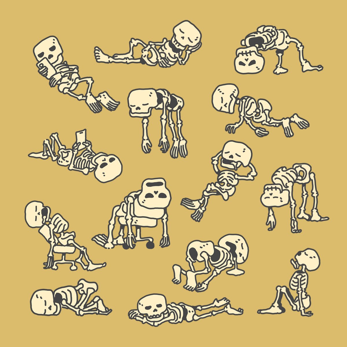 Ya es octubre 💀🌼🦴🌼 aquí unas calacas que dibujé.