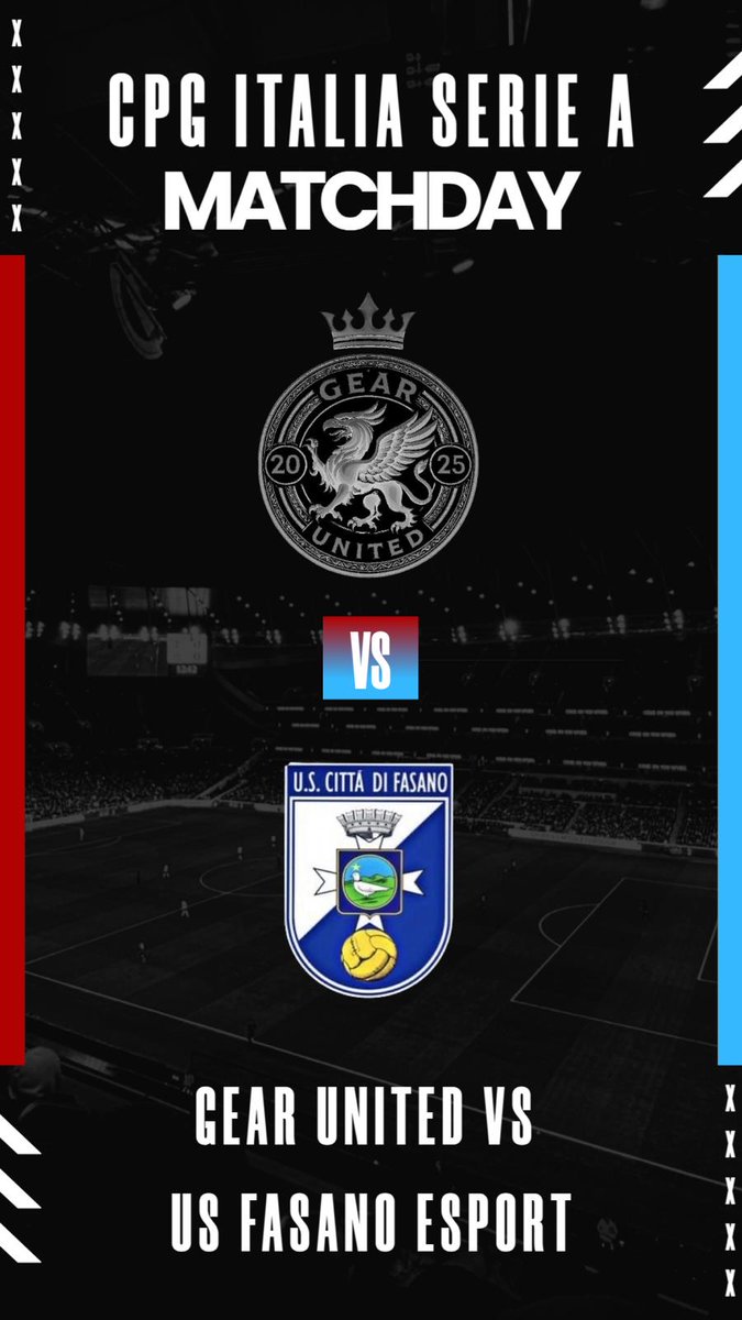 #MATCHDAY ⚫️🟡

🏆 CPG
⌛️ 22,10
🆚️ <a href="/UsFasanoeSports/">LedgerThings UsFasano eSport</a> 

<a href="/CPGItaly/">CPG Italy 🇮🇹</a> <a href="/RT_Proclub/">RT PRO_CLUB</a> <a href="/HouseOfProClub/">H𝕠𝕦𝕤𝕖 𝕆𝕗 P𝕣𝕠C𝕝𝕦𝕓</a> @pro