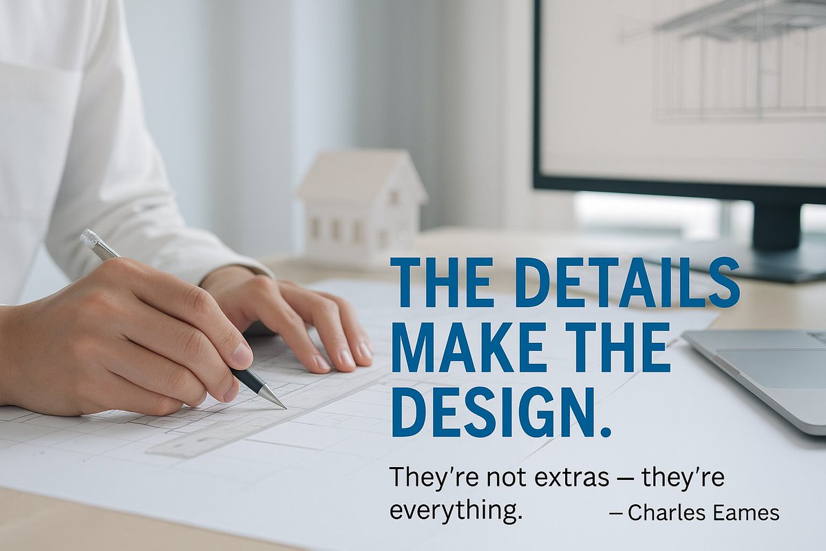 talk2cc's tweet image. Small details build big legacies.
Every line you draw and every measurement you make adds up to something lasting.
Keep designing your success — one detail at a time.
#completecontroller #motivationalmonday #architectureandengineering