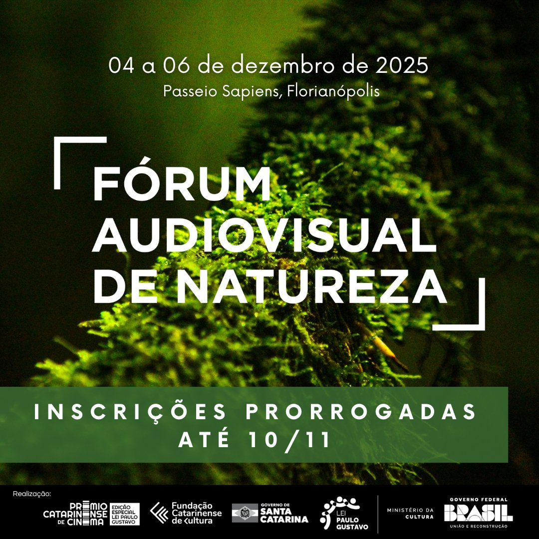 PlanetaDoc's tweet image. 🎬 As inscrições para o Fórum Audiovisual de Natureza foram prorrogadas até 10 de novembro!
🌎 Conecte seu projeto a canais de TV, streamings e players do mercado.
📍 4 a 6 de dezembro | Passeio Sapiens, Florianópolis
🔗 Saiba mais e inscreva-se: planetadoc.com/forum-novo