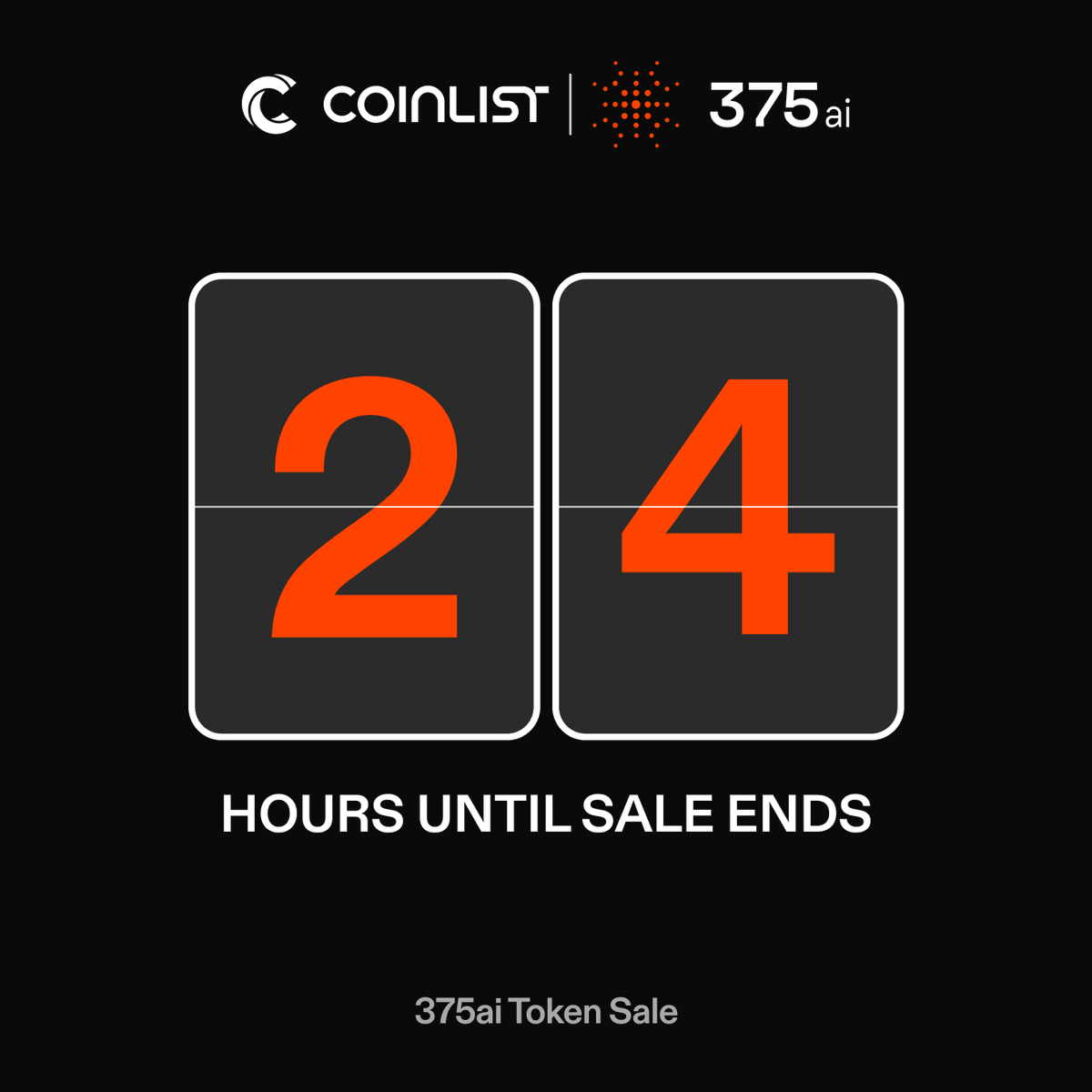 375ai_'s tweet image. Closing soon 🔮

coinlist.co/375ai