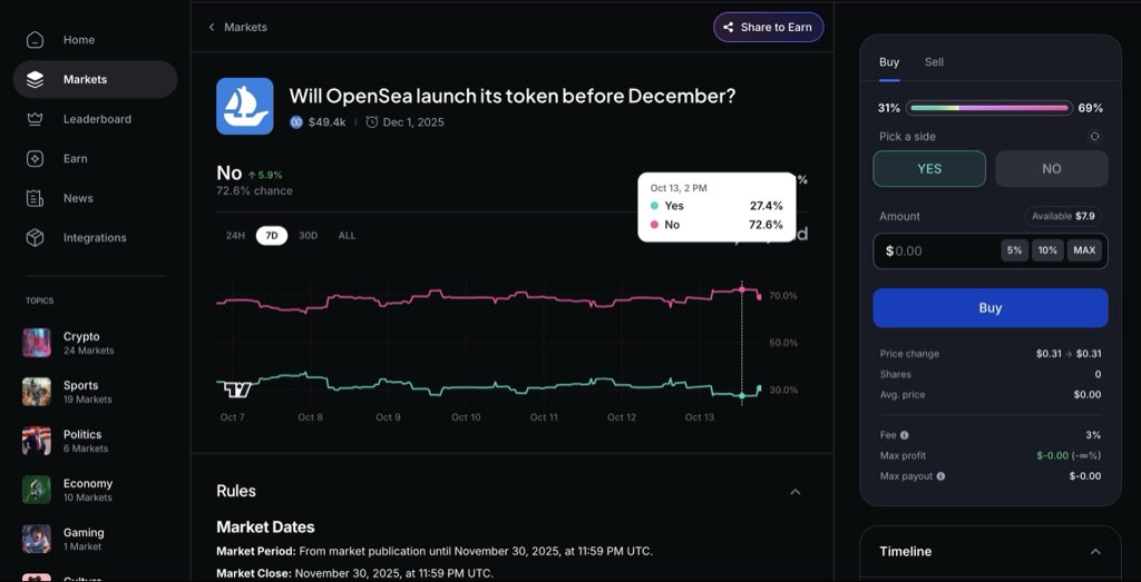 black_vevn's tweet image. i said it earlier my bets on @MyriadMarkets are going smoothly
just took some cool profit a few minutes ago
my bet was $SOL above $185 by Tuesday
when everyone was bearish, i stayed bullish
next prediction: will Opensea launch a token before December
what do you guys…