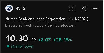 $NVTS +25% aujourd'hui et c'est que le début