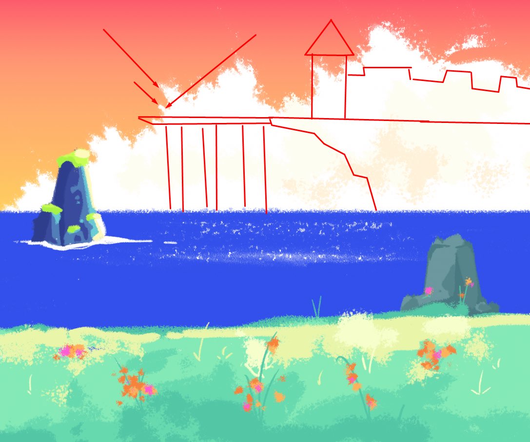 here’s some of the concept art i made for the first part :) crazy how much changed in the final