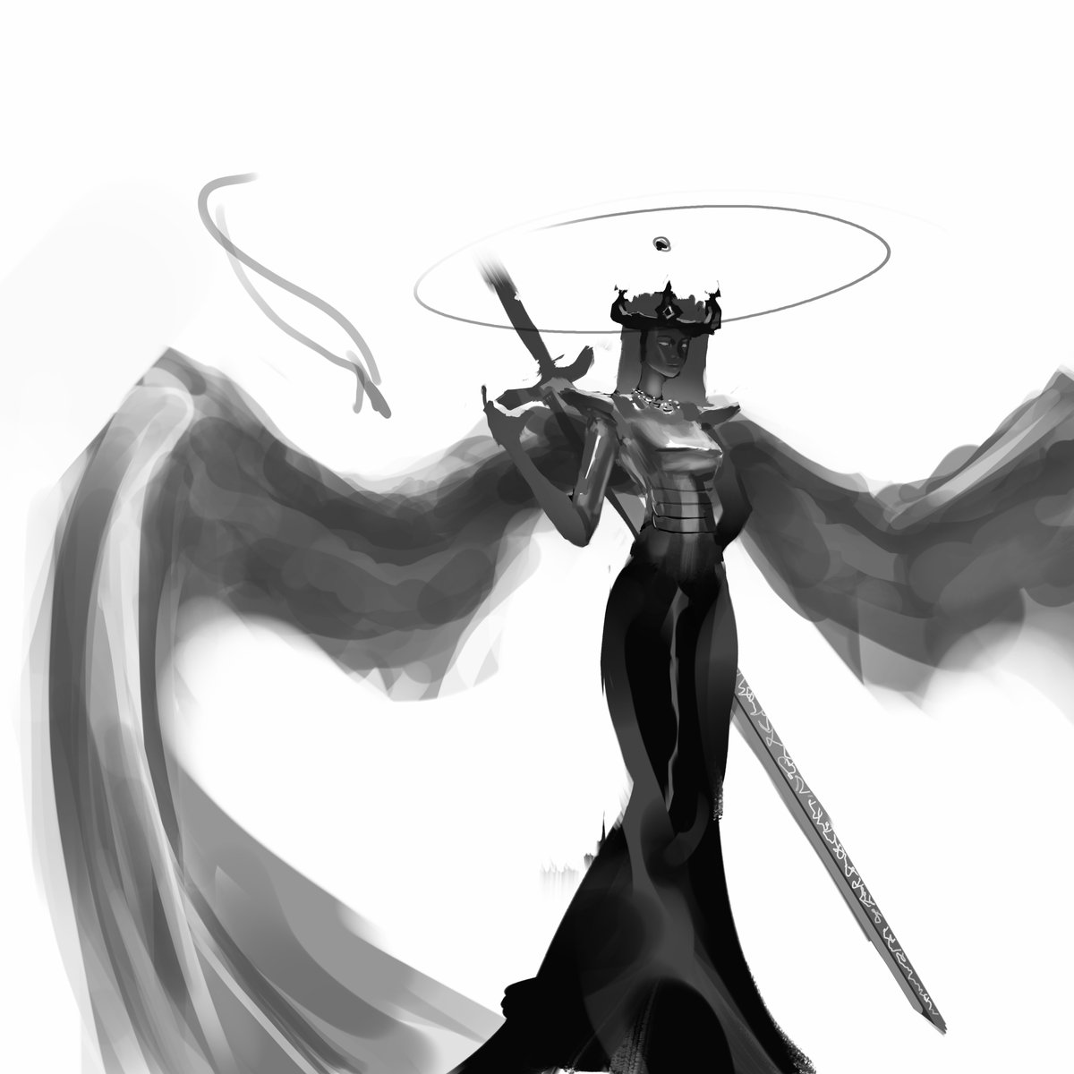 princendonga's tweet image. Day 2 of working on cute miss lady here...
#characterdesign #blackangel