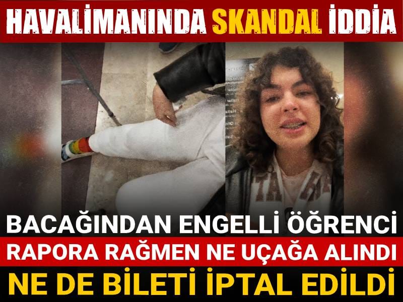 halktvcomtr's tweet image. Havalimanında skandal iddia! Engelli öğrenci rapora rağmen ne uçağa alındı ne de bileti iptal edildi!
halktv.com.tr/gundem/havalim…