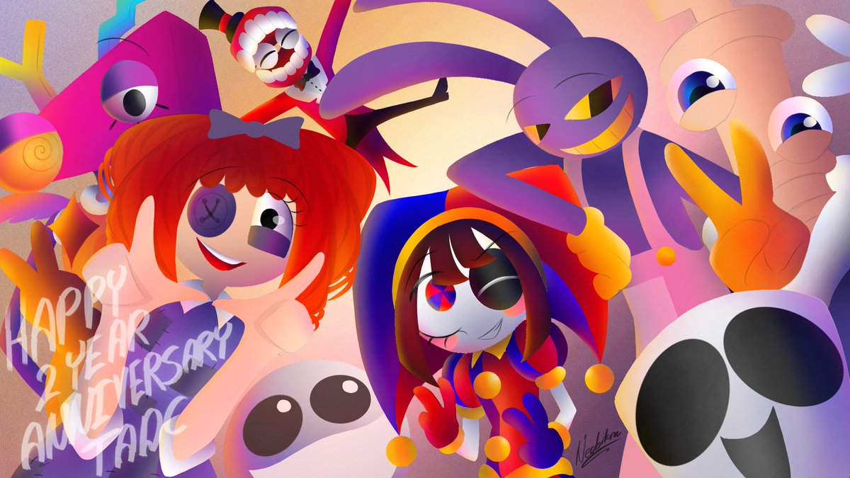 HAPPY 2 YEAR ANNIVERSARY THE AMAZING DIGITAL CIRCUS !!! Man… cant