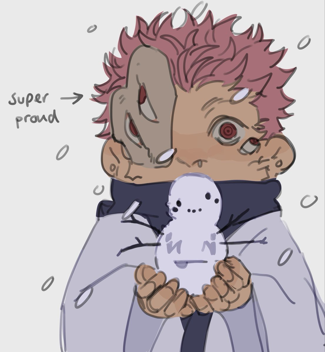 Namieriii's tweet image. Rate his snowman #sukuna