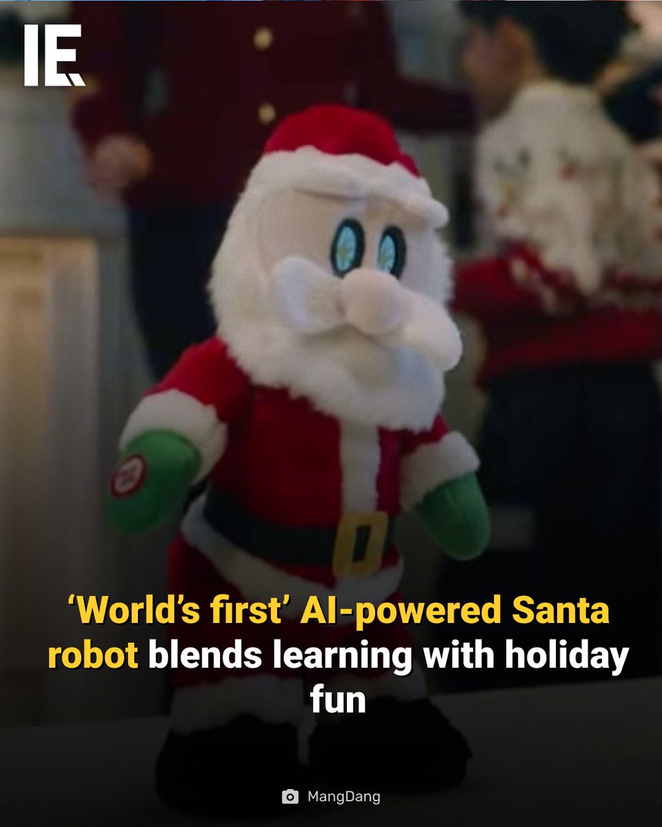 IntEngineering's tweet image. An AI robot built for festive cheer and tech-inspired fun. bit.ly/3WyXEe3