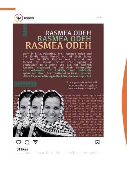 anjewla90's tweet image. Once there was a prisoner exchange in Israel. A convicted PFLP terrorist who bombed a Jerusalem supermarket, killing two people, was released.
After she was released, she came to America. She helped start the Arab American Action Network and co-founded the United States…