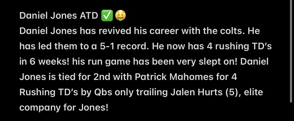 RodsPicks's tweet photo. Daniel Jones Hits ATD ✅🤑 https://t.co/4HgtZbVhyZ