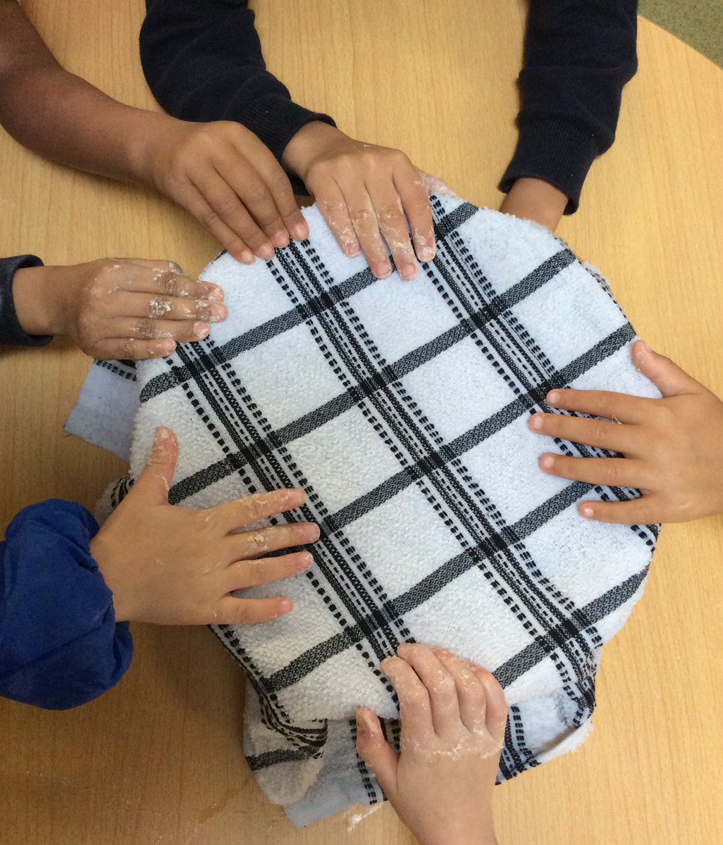 KerrMackiePS's tweet photo. Reception are learning about the traditional tale 'The Little Red Hen'. The children worked together as a team to mix the ingredients and to knead the dough. #earlyyears #science #foodtechnology #stemlearningfun  #reception #EYFS https://t.co/CaR8QDMTYp