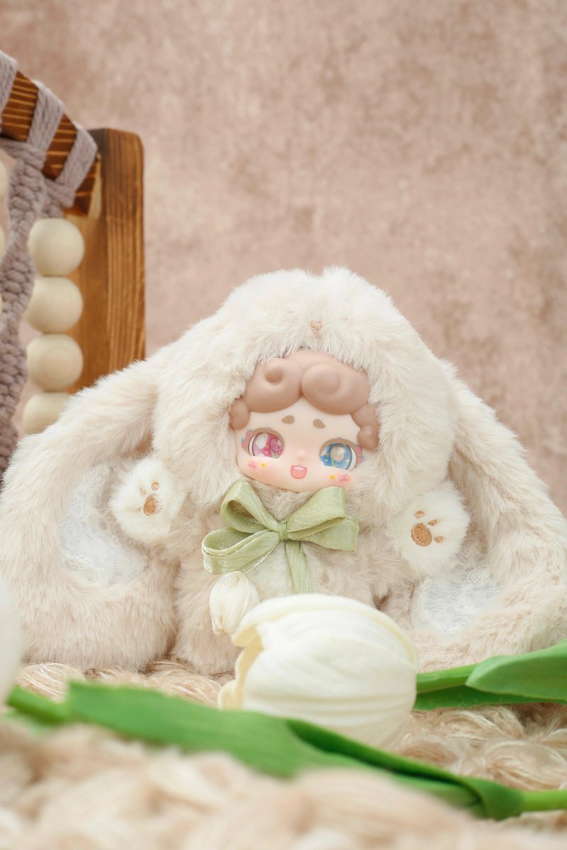 🆕LUCKY DEER NAI「おやすみ兎：秘密の花園」ぬいぐるみチャーム🆕 花