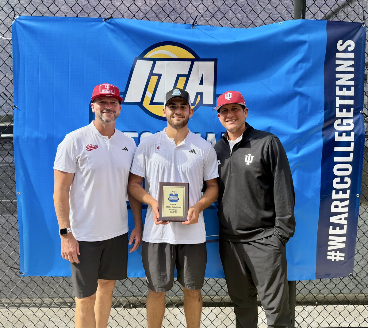 IndianaMTennis's tweet photo. Sam is your 2025 Ohio Valley Regional singles co-Champion! He defeats Purdue to punch his ticket to the NCAA singles championships in Florida next month!
Mike and Matteo bow out in the semifinals of the doubles tournament. A strong regional showing from the Hoosiers ⚪️🔴🦬💪🏻 https://t.co/GfWxlgopdL