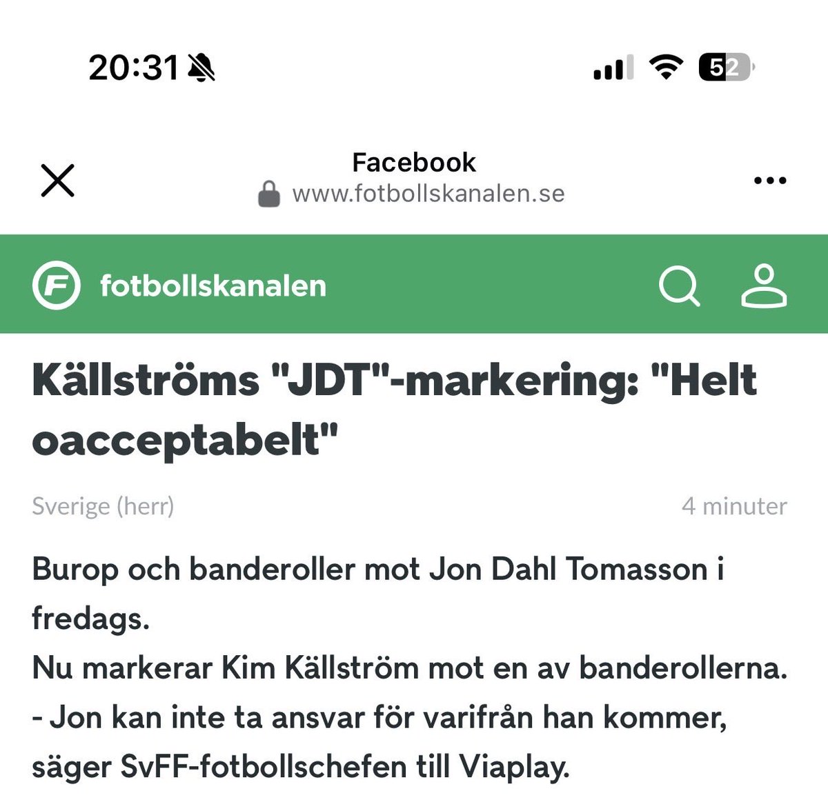 JoacimClarin's tweet photo. ”Jon kan inte rå för att han är dansk” är en otroligt rolig sägning av Källström https://t.co/Vn44pYo0d2