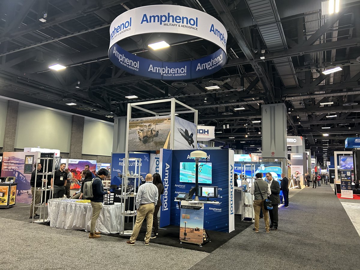 So excited to be back at AUSA in Washington, D.C! Today, tomorrow, and Wednesday, stop by Booth 3539 to find out all the ways that Amphenol can help meet your harsh environment interconnect needs.

#AUSA2025