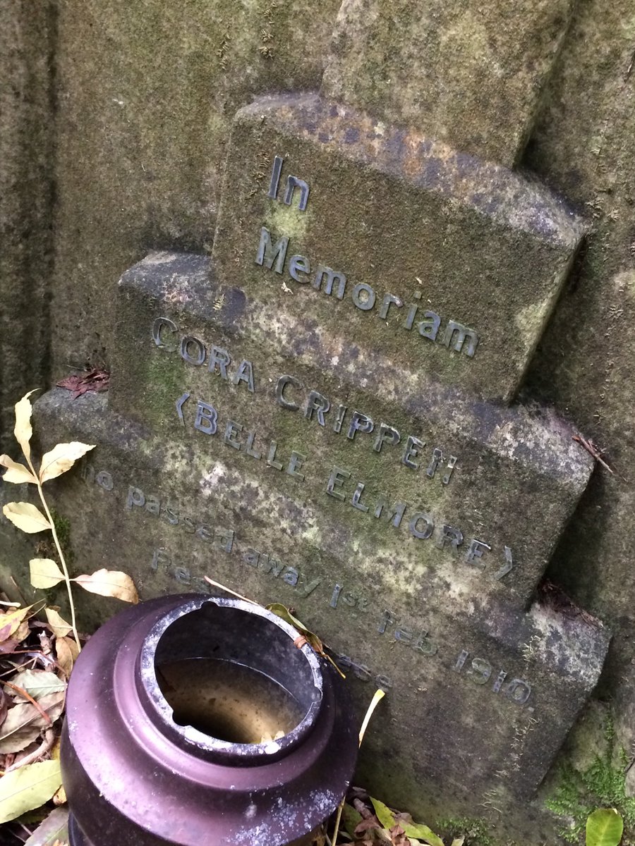 Those interested in the Crippen case can also make a homage to Cora Crippen’s grave, which is in St Pancras and Islington Cemetery. #graves #graveyard #cemetery