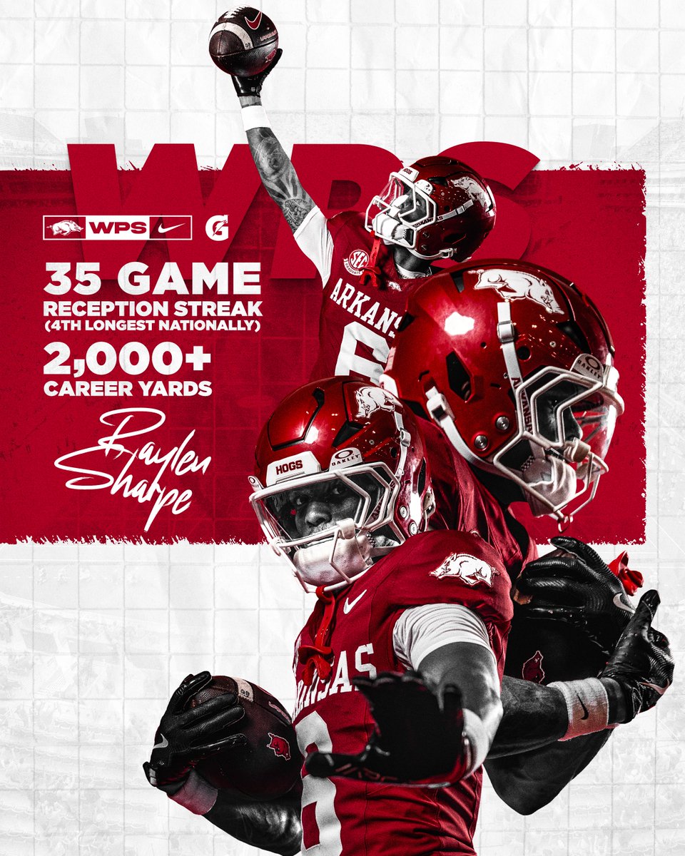 RazorbackFB's tweet image. To be Sharpe is to be Raylen ‼️🗣️🙌