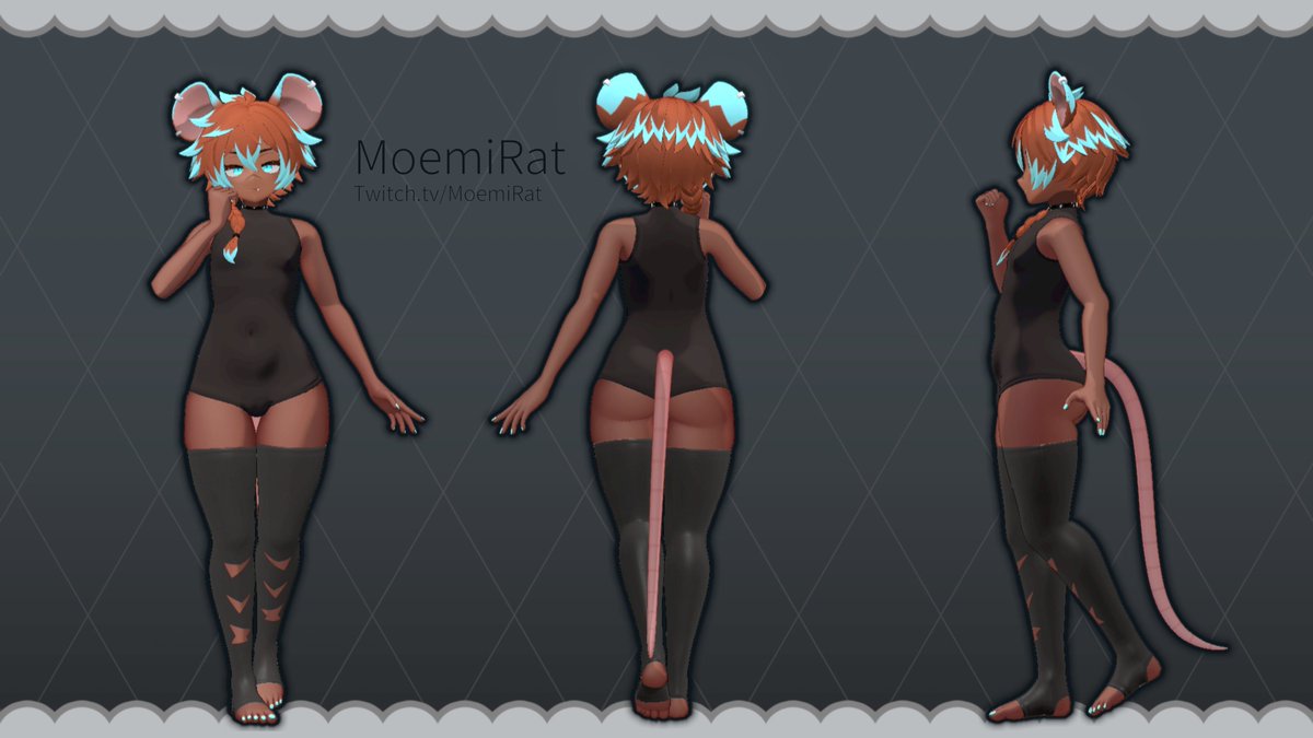 Little Late on the post but Full from scratch 3D Model commission for <a href="/MoemiRat/">Moemi 🐀 💢【 𝗯𝗥𝗮𝘁 𝗩𝗧𝗨𝗕𝗘𝗥 】</a>!  #VGenComm