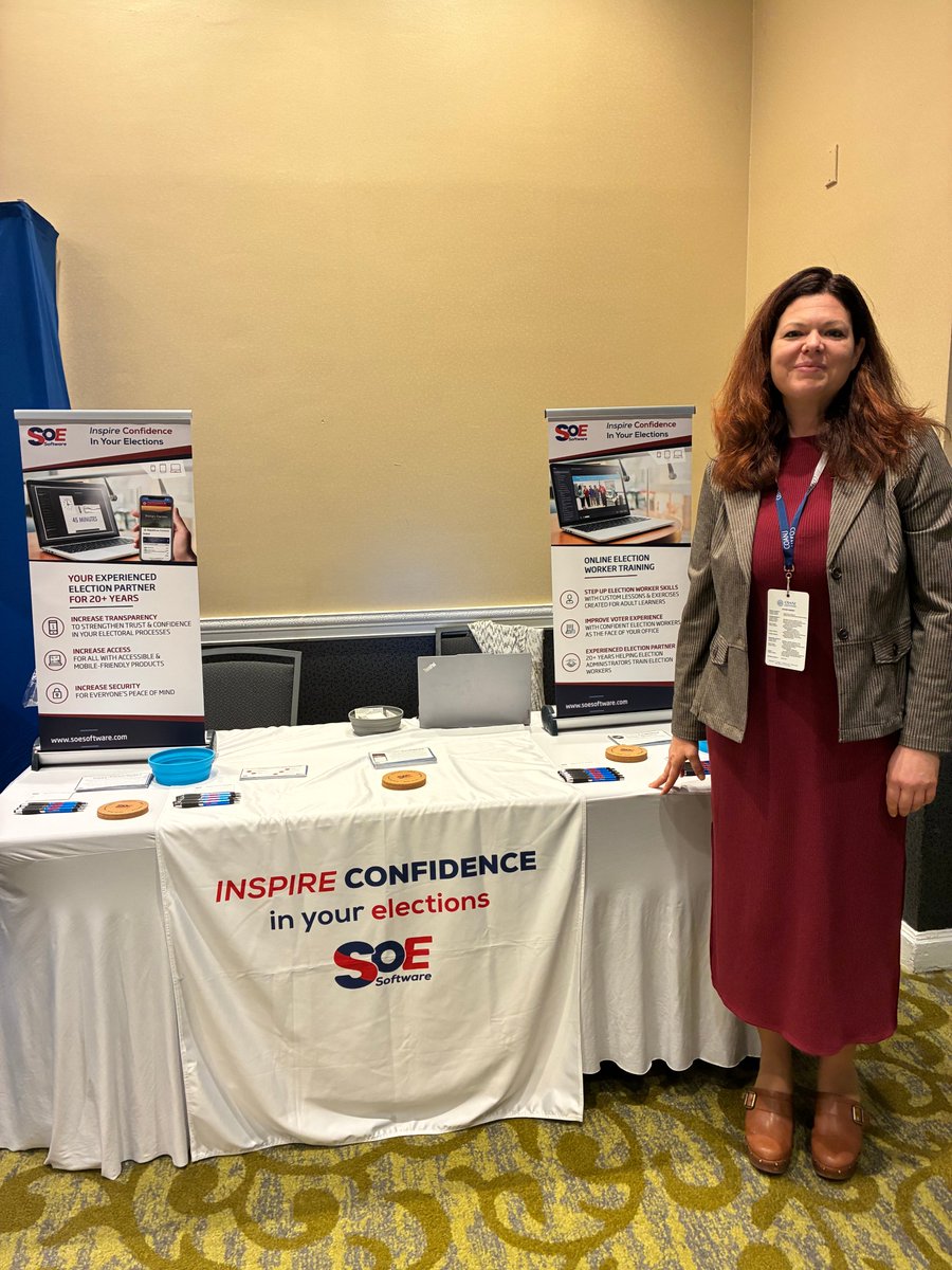 SOESoftware's tweet image. Thank you to everyone who made last week’s COANJ such a great experience! Dorothy enjoyed connecting with colleagues and celebrating innovation in elections. 
#Collaboration #TrustedTogether #NJElections