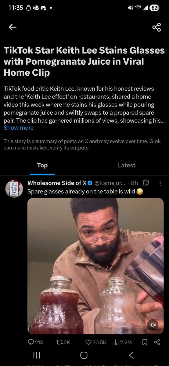 This is not Keith Lee. Nor does he spill any juice in this clip...!

Reminder that AI is naturally dumb and you shouldn't rely on it to tell you things you dont already know or have knowledge of