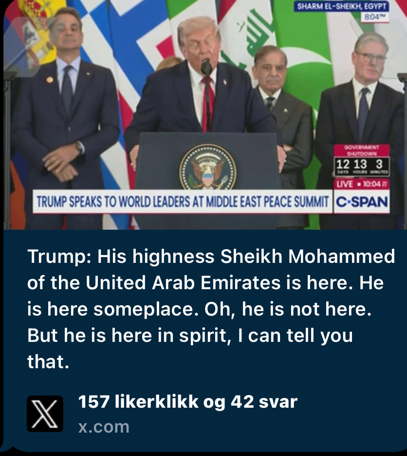Han er da litt fornøyelig, det må vi være einige om.